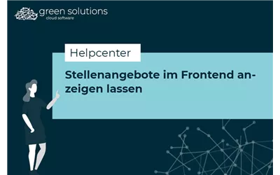 Stellenangebote im Frontend anzeigen lassen