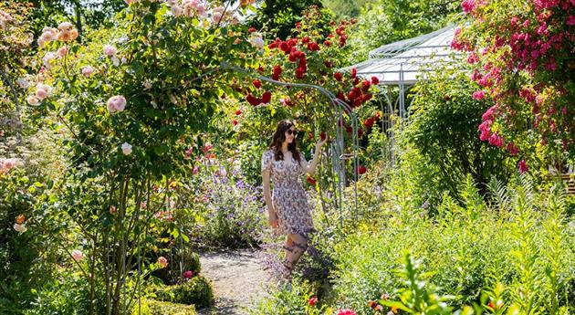 Frau im Garten