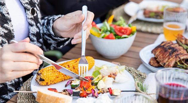 Grillen im Garten - Gemüseteller