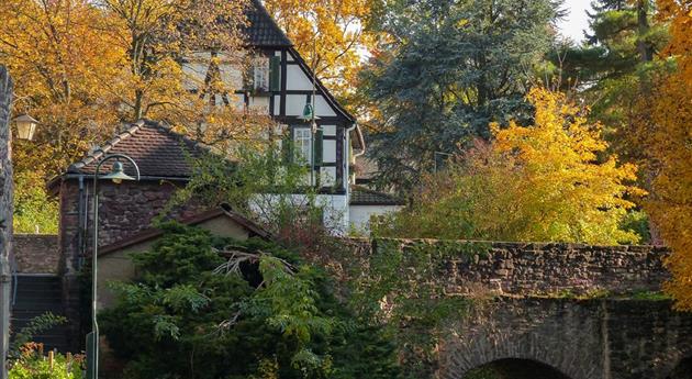 Landschaft - Fachwerkhaus im Herbst